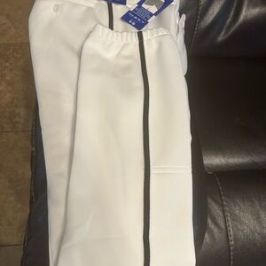 Mizuno White and Black Baseball Pants